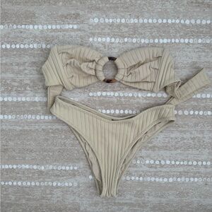 Montce Ribbed Tan Bikini Set